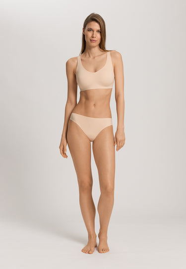 Invisible Touch Microfiber Seamless Hi-Cut Briefs | Beige 71142-274